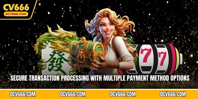 Secure transaction processing with multiple payment method options