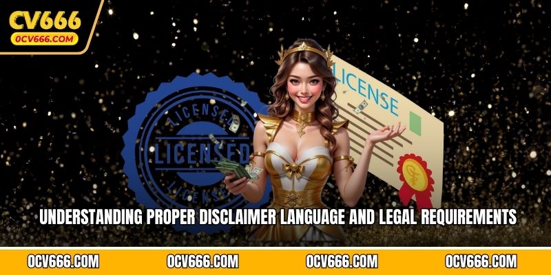 Understanding proper disclaimer language and legal requirements