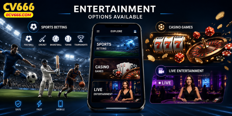 Entertainment Options Available