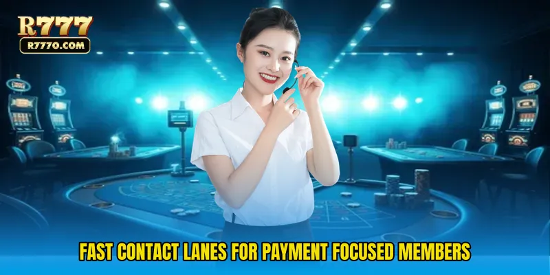 Fast contact lanes for payment focused members